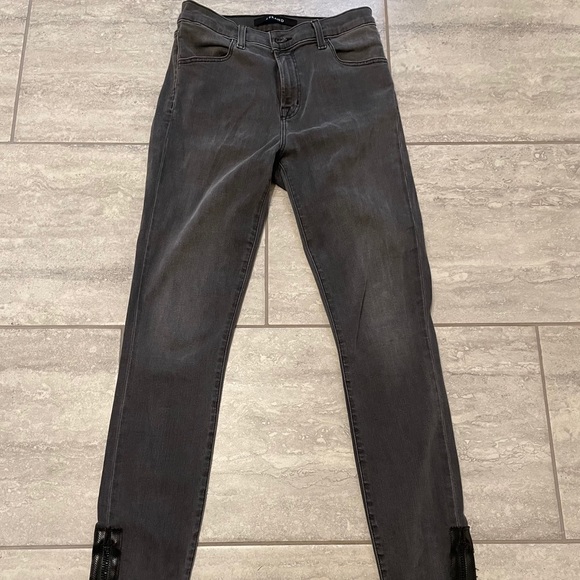 J Brand Denim - J Brand Maria high-rise skinny jeans w/ ankle zip